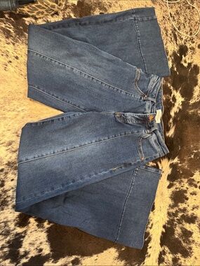 Risen Classic Blue Women's Mid-Waist Straight Jeans